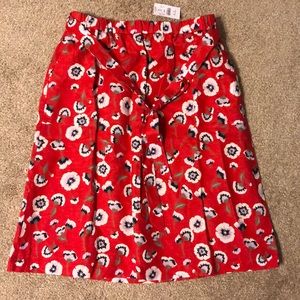 Poppy Lilac - Printed pull-on bow midi skirt